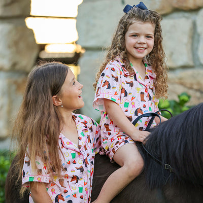 Gallops and Garlands Girls Pyjamas | By Ippico Equestrian