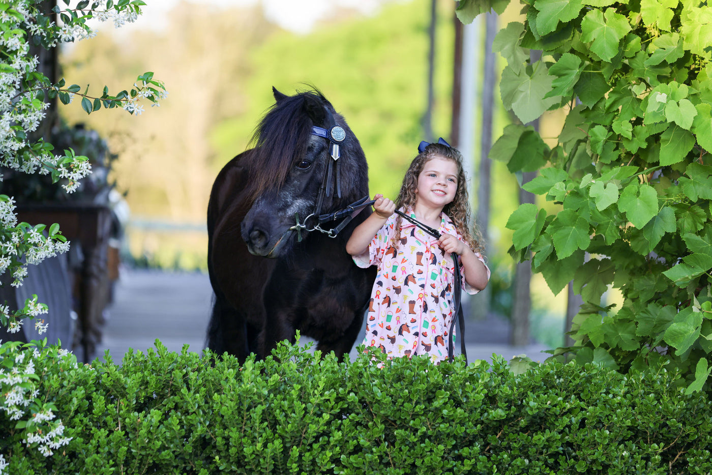 Gallops and Garlands Girls Pyjamas | By Ippico Equestrian